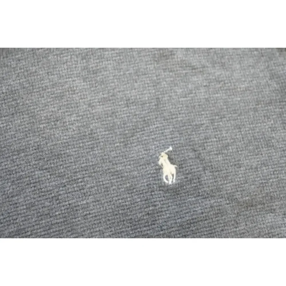 Polo Ralph Lauren Thermal Sweatshirt Gray Long Sleeve Sweater‎ Mens Size Large
